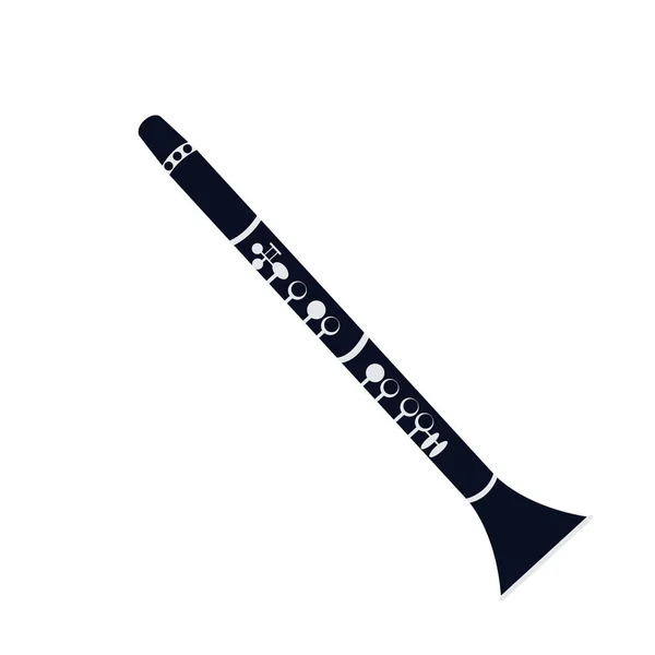 Ícone de oboé isolado. Instrumento musical — Vetor de Stock