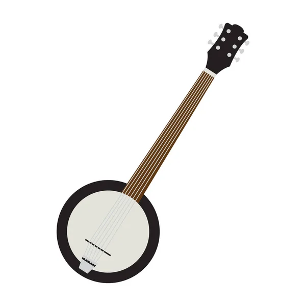 Isolée icône de banjo. Instrument de musique — Image vectorielle