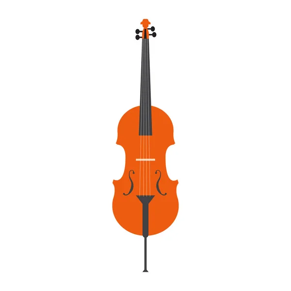 Isolée icône du violoncelle. Instrument de musique — Image vectorielle