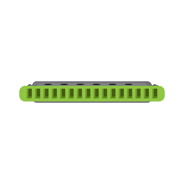 Geïsoleerde mondharmonica pictogram. Muziekinstrument — Stockvector