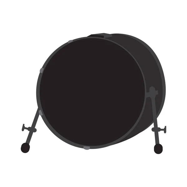 Icono de tambor aislado. Instrumento musical — Archivo Imágenes Vectoriales