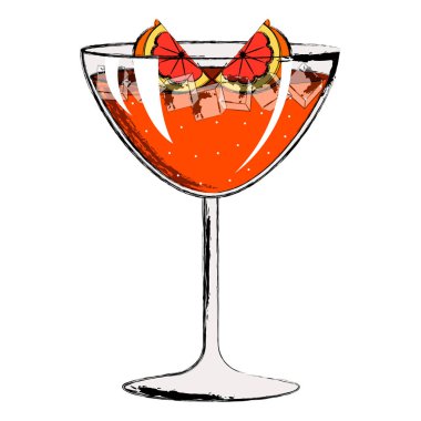 Turuncu Portakal dilimleri ile kokteyl