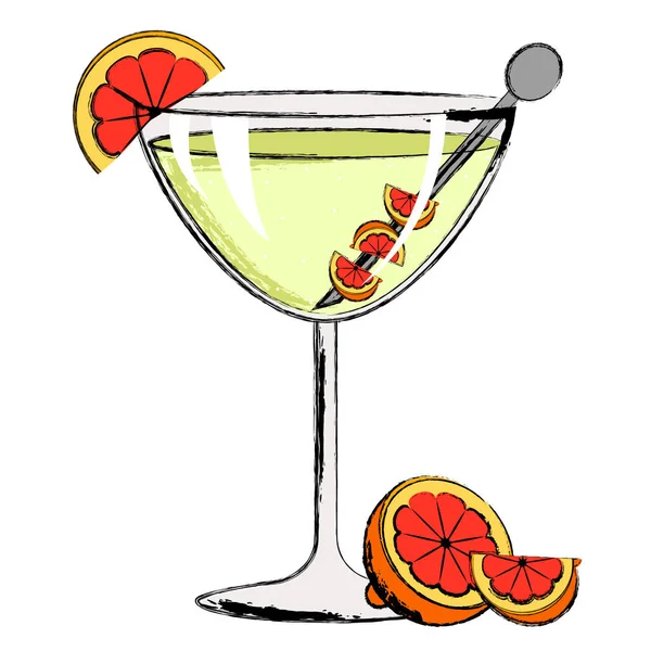 Популярный коктейль с мартини — стоковый вектор