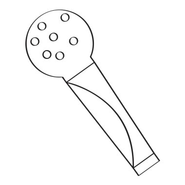 İzole mikrofon simgesi. Müzik aleti