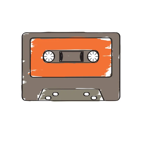 Icono de casete retro — Vector de stock