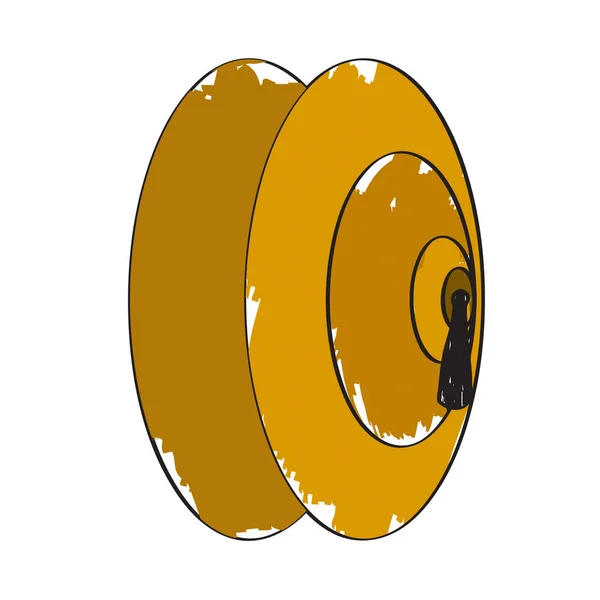 Isolée icône de la cymbale. Instrument de musique — Image vectorielle