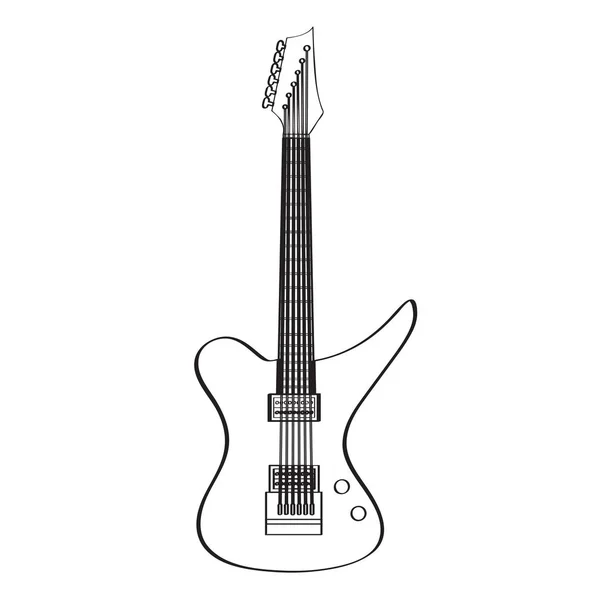 Electric guitar icon. Musical instrument — Stock Vector