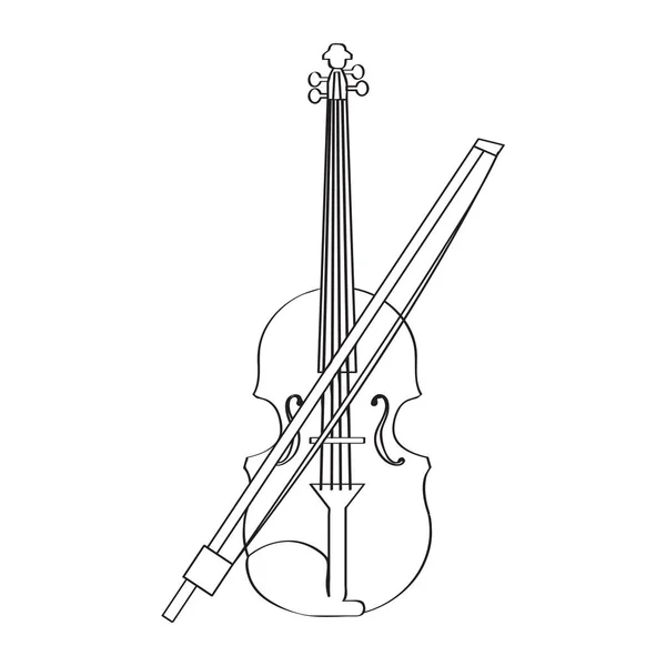 Isolée icône de violon. Instrument de musique — Image vectorielle