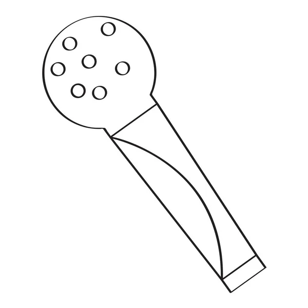 Ikona mikrofonu na białym tle. Instrument muzyczny — Wektor stockowy