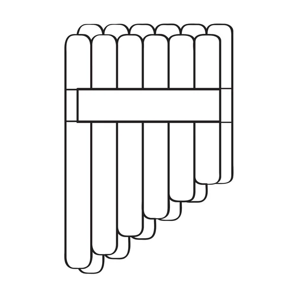 Ícone de flauta isolado. Instrumento musical — Vetor de Stock