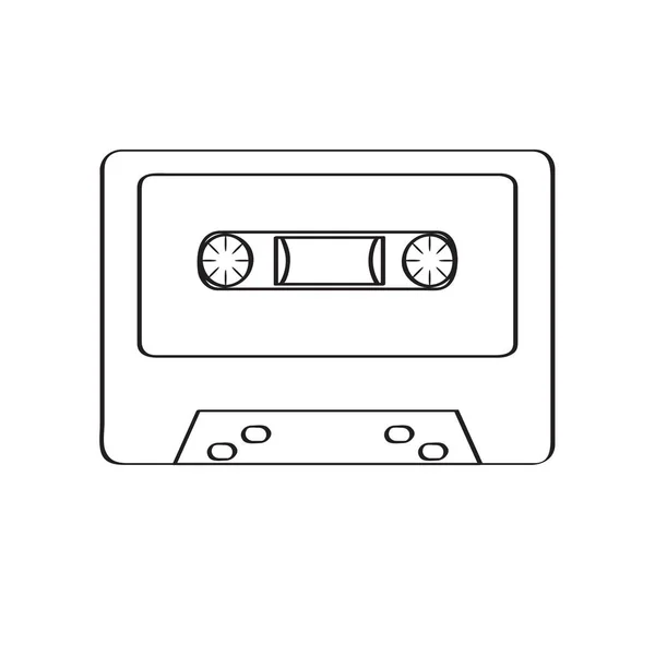 Icono de casete retro — Vector de stock