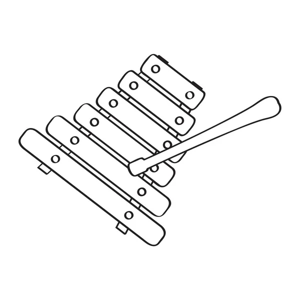 Ícone de xilofone isolado. Instrumento musical — Vetor de Stock