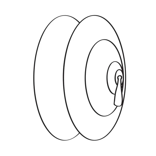 Ikone des Zimbels. Musikinstrument — Stockvektor