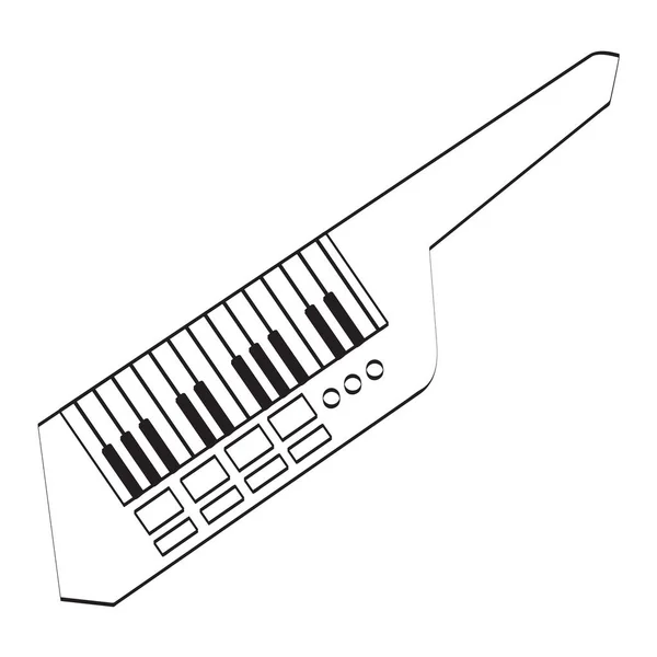 Isolée icône keytar. Instrument de musique — Image vectorielle