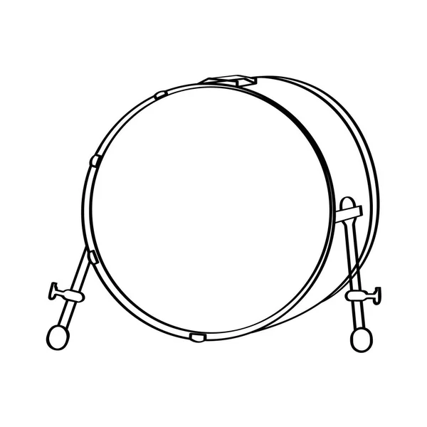 Isolierte Schlagzeug-Ikone. Musikinstrument — Stockvektor