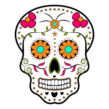 Çiçek gökkuşağı baş kafatası. Ölülerin günü