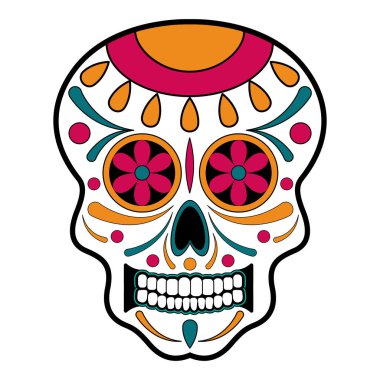 Çiçek gökkuşağı baş kafatası. Ölülerin günü