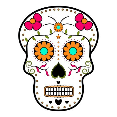 Çiçek gökkuşağı baş kafatası. Ölülerin günü