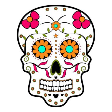 Çiçek gökkuşağı baş kafatası. Ölülerin günü