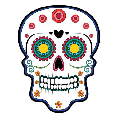 Çiçek gökkuşağı baş kafatası. Ölülerin günü