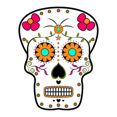 Çiçek gökkuşağı baş kafatası. Ölülerin günü