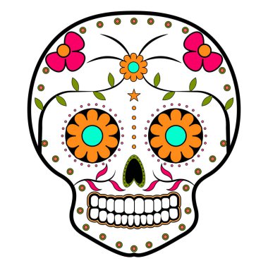 Çiçek gökkuşağı baş kafatası. Ölülerin günü