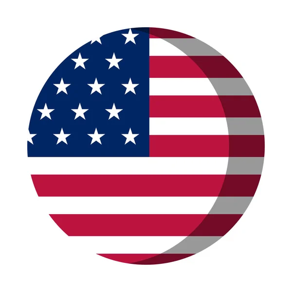Изолированная кнопка американской кампании — стоковый вектор