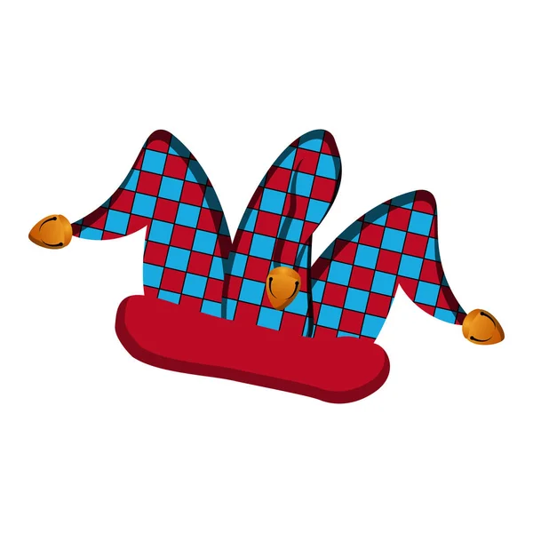 Harlequin hatt, April fool day. — Stock vektor