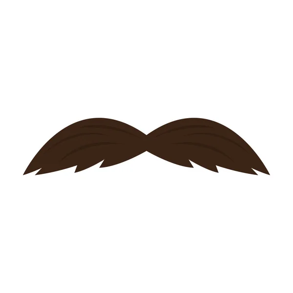 Icono de bigote aislado — Vector de stock