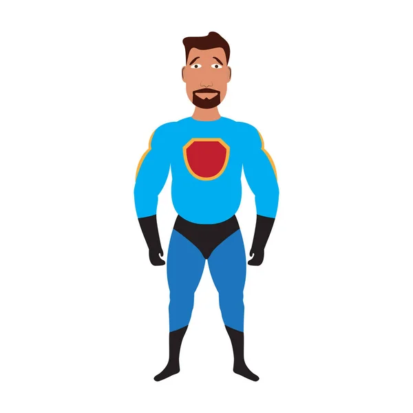 Male superhero cartoon character — Stock Vector