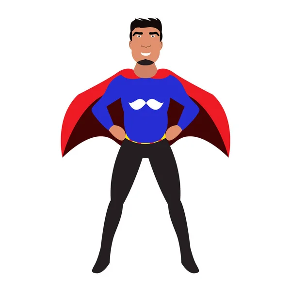 Male superhero cartoon character — Stock Vector