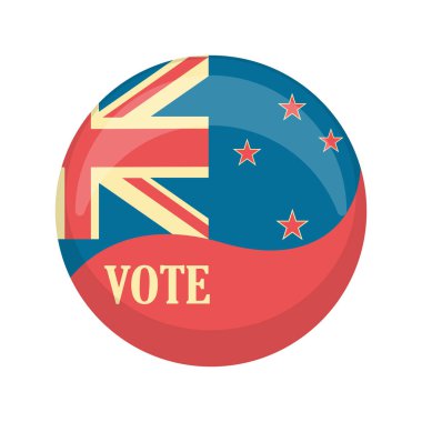 Retro Yeni Zelanda kampanya düğme