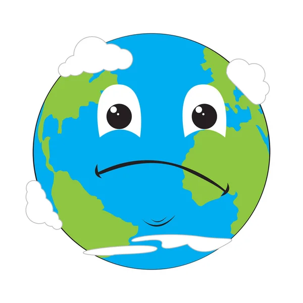 Traurige Erde. Tag der Erde — Stockvektor