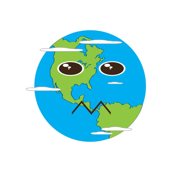 Triste terre emote. Jour de la Terre — Image vectorielle