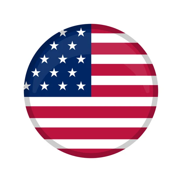 Spojené státy kampaň tlačítko — Stockový vektor