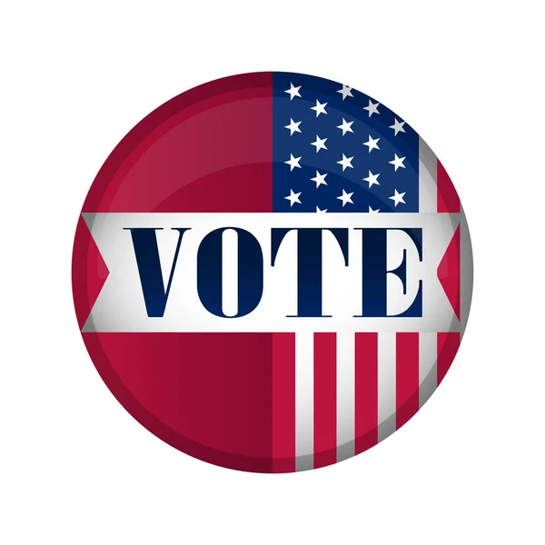 United States campaign button — Stock Vector