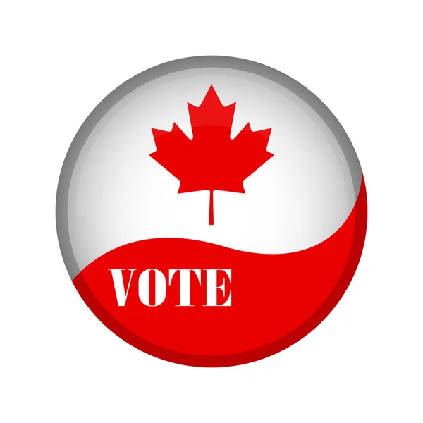 Ізольована Канади кампанії кнопки — стоковий вектор