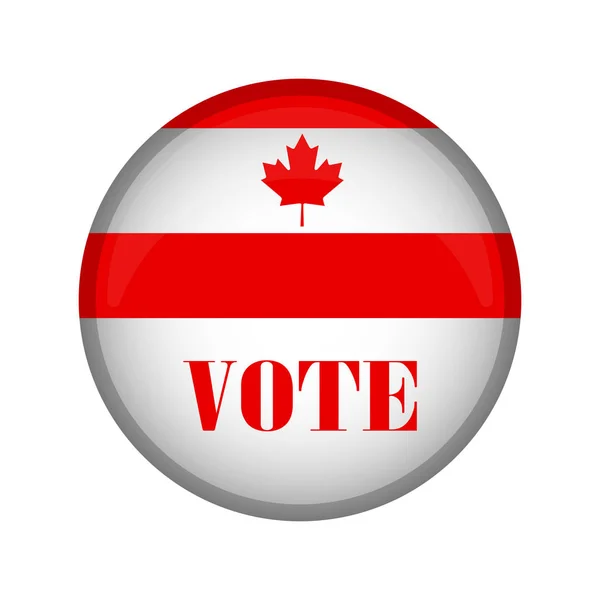 Isolated Canada campaign button — Stock Vector