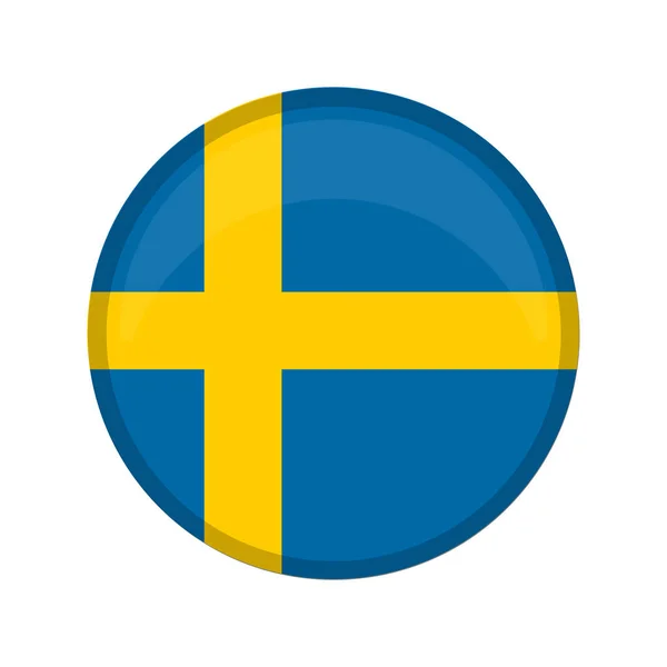 Empty Sweden campaign button — Stock Vector