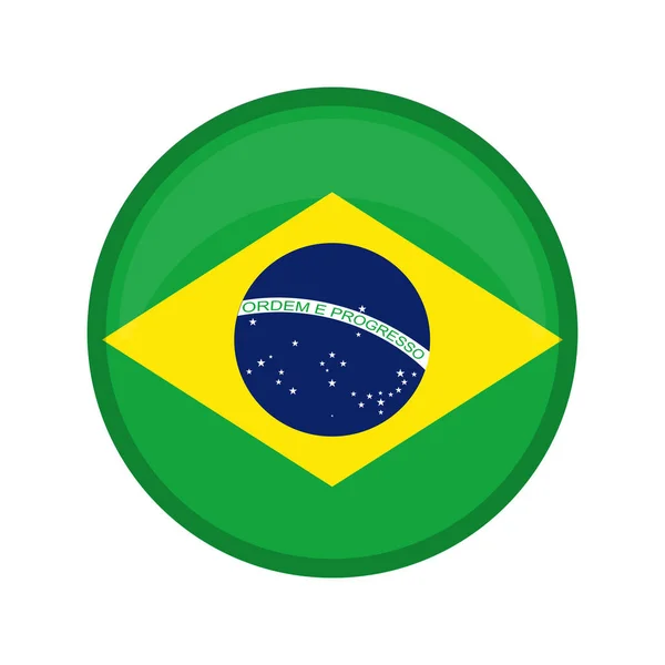 Bouton de campagne Brésil vide — Image vectorielle
