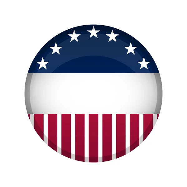 United States campaign button — Stock Vector