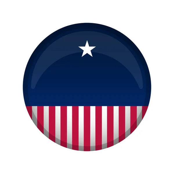 Bouton campagne États-Unis — Image vectorielle