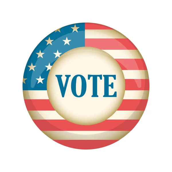 レトロなアメリカ合衆国キャンペーン ボタン — ストックベクタ