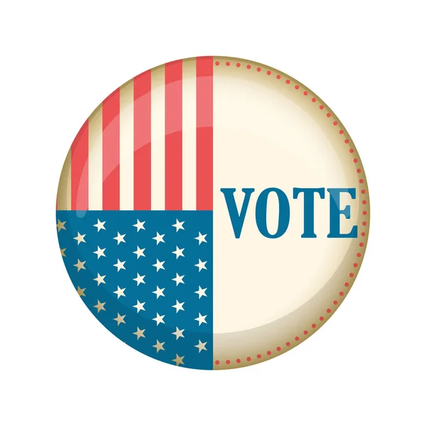 Retro United States campaign button — Stock Vector
