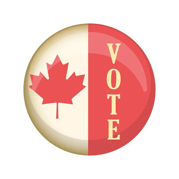 Retro Kanada kampanj knappen — Stock vektor