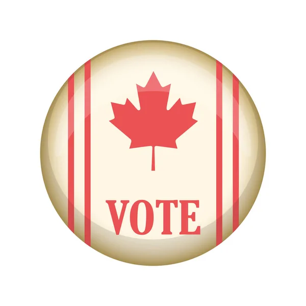 Retro Kanada kampanya düğme — Stok Vektör