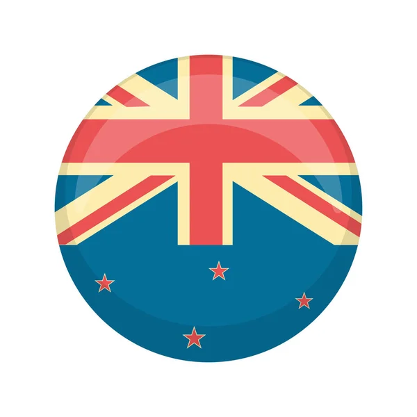 Retro New Zealand campaign button — Stock Vector