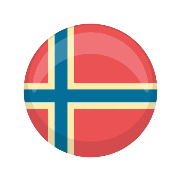 Retro przycisk Kampania Norwegia — Wektor stockowy