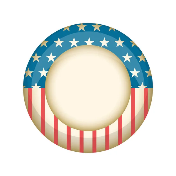 Retro United States campaign button — Stock Vector