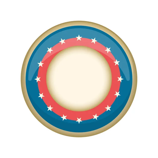 Retro United States campaign button — Stock Vector